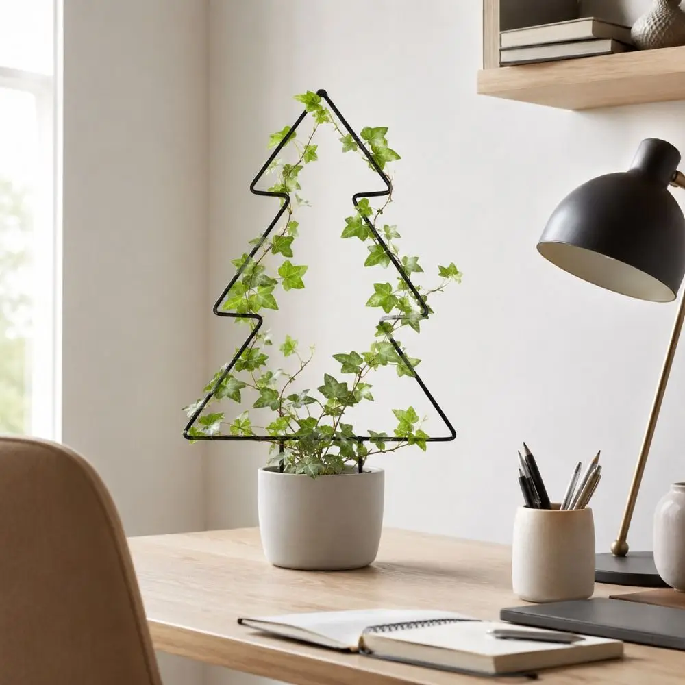 Christmas Tree Shaped Plant Trellis Iron Sturdy Climbing Support Frame Iron Plant Stand Metal Plant Climbing Frame Indoor