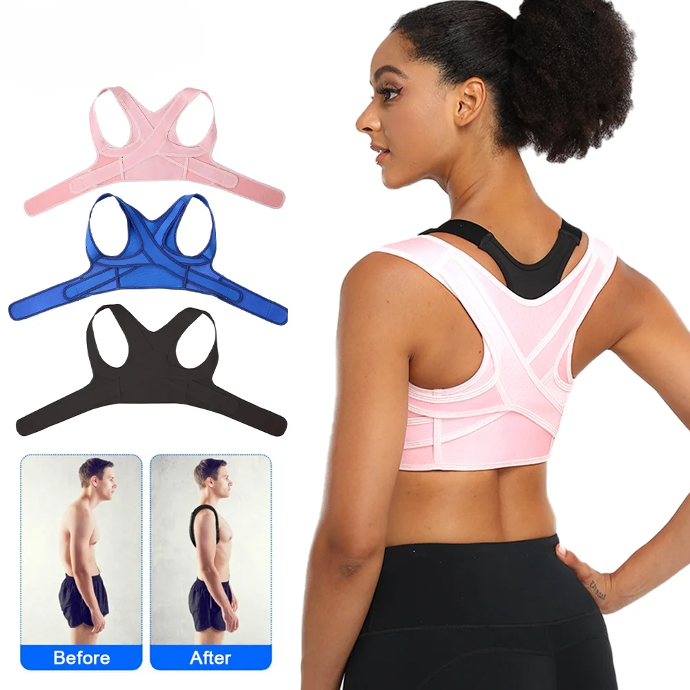 Posture Corrector Adjustable Upper Back Brace Breathable Back Support Straightener for Neck Shoulder Clavicle Lumbar Pain Relief