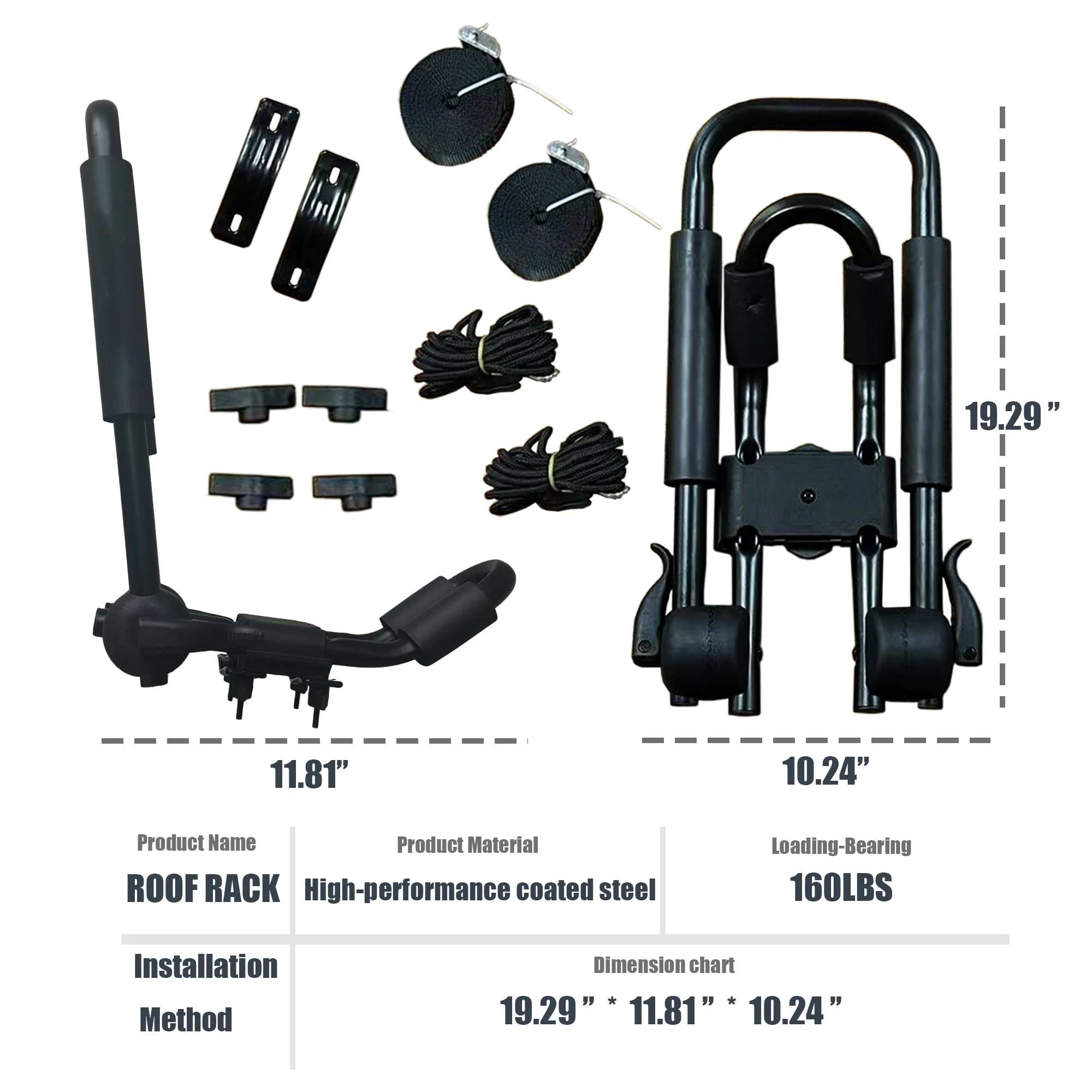 كاياك حامل سقفي الألومنيوم كاياك الناقل للطي العالمي 4 في 1 متعددة الوظائف لوح التزلج على السطح جبل لشاحنة SUV
