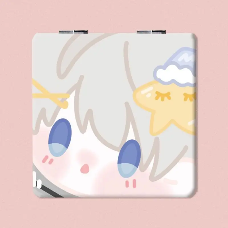 New Love and Deepspace Xavier Zayne Rafayel Caleb Cute and Creative Cartoon Folding Mirror Simple and Versatile Cosmetic Mirror