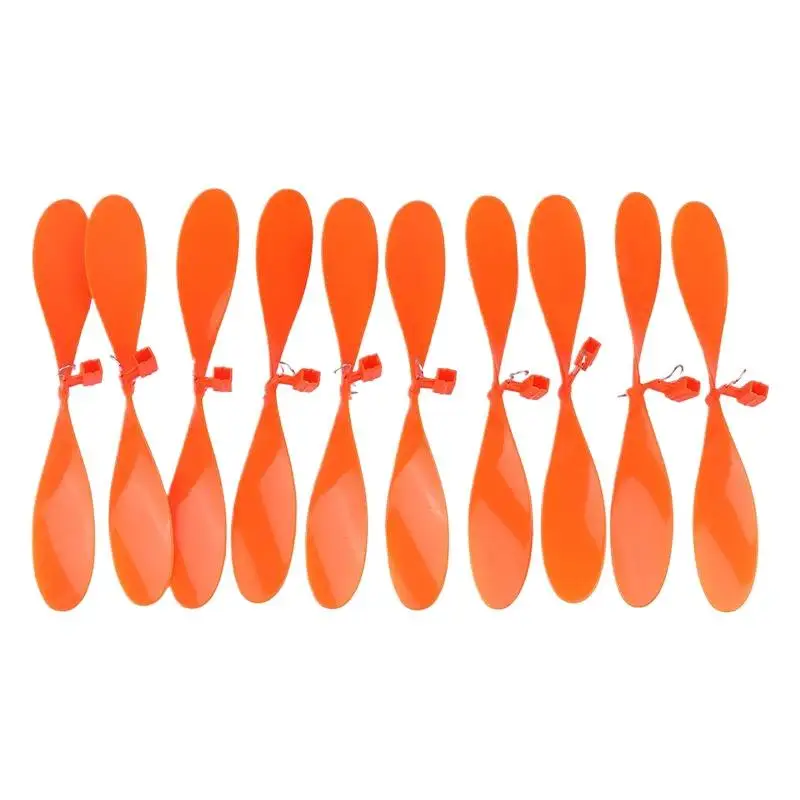 10 Peças de Hélices de Borracha de 180mm para Aeronaves de Modelo, Peças para Estudantes de Aviação