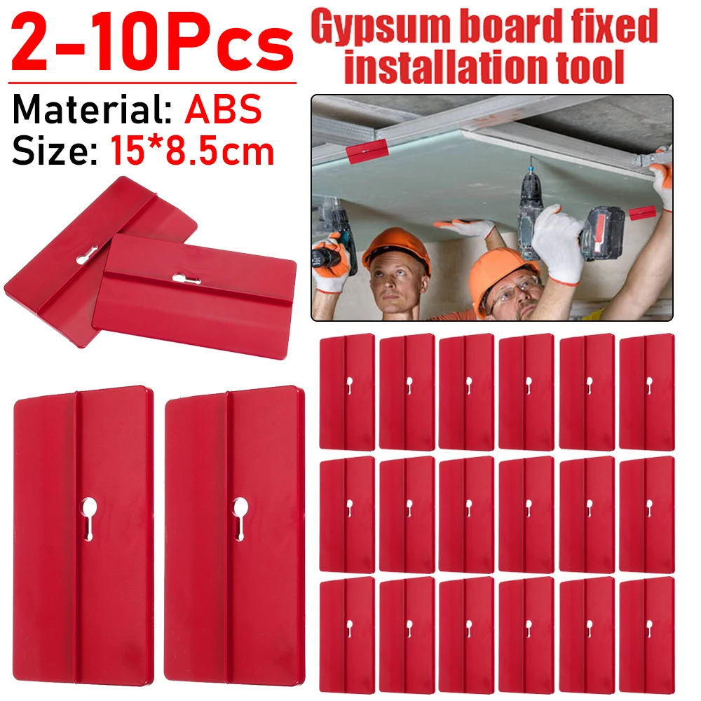 

2-10pcs Gypsum Board Mounting Board Drywall Fitting Tool Portable Ceiling Auxiliary Board Labor-saving Plaster Board Fixing Tool