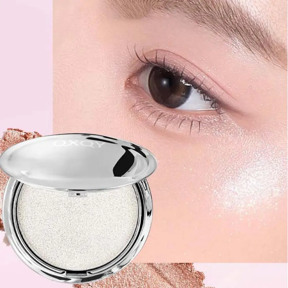 QXQY Fine Glitter Highlight Powder Delicate Monochrome Pearlescent Face brightening Shimmer Powder Makeup
