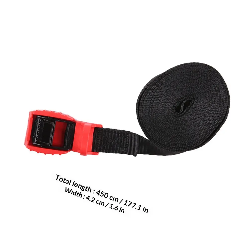 Buckle Tie Down Strap for Roof Rack Luggage Transport Fixing Sorting Heavy Duty Polyester Bundling Belt Reinforced Stitching