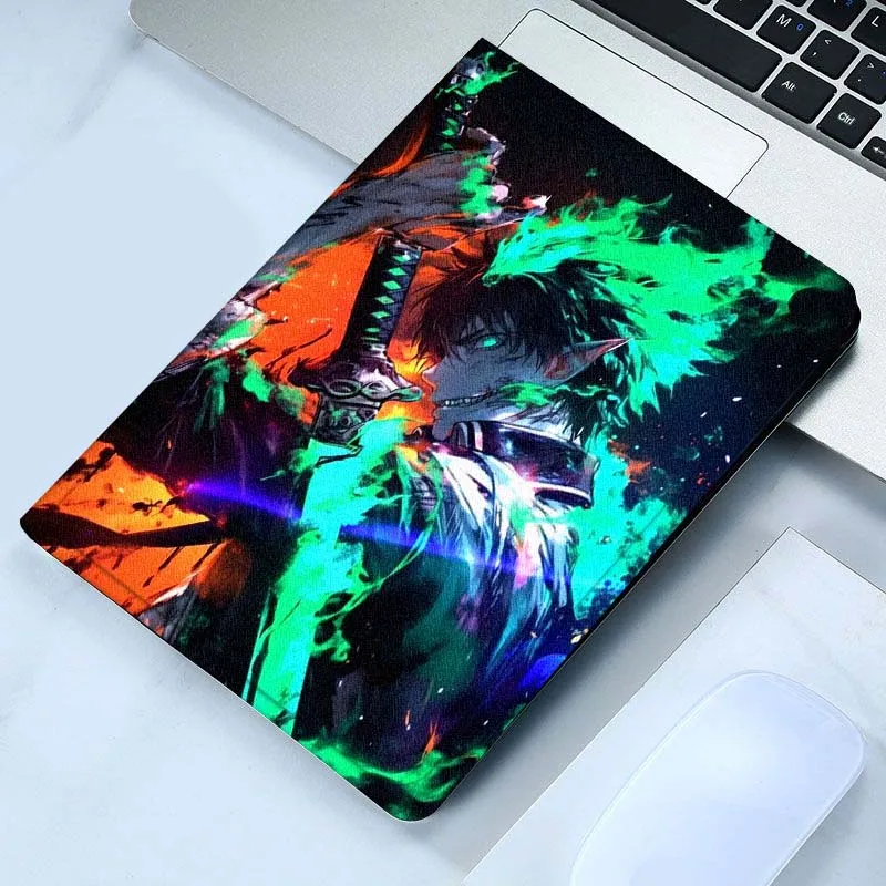 الأزرق طارد الأرواح أنيمي نمط لباد برو الهواء Mini 1 2 3 4 5 6 7 7 8th 9th 10th 11th 10.2 9.7 10.5 10.9 11 12.9 حافظة كمبيوتر لوحي