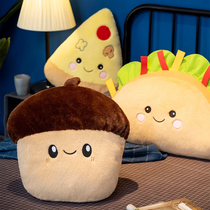 

Simulation Taco Pizza French Fries Plush Toys Stuffed Bubble Tea Pillow Soft Fruit Drink Doll Sofa Cushion Birthday Gift Present