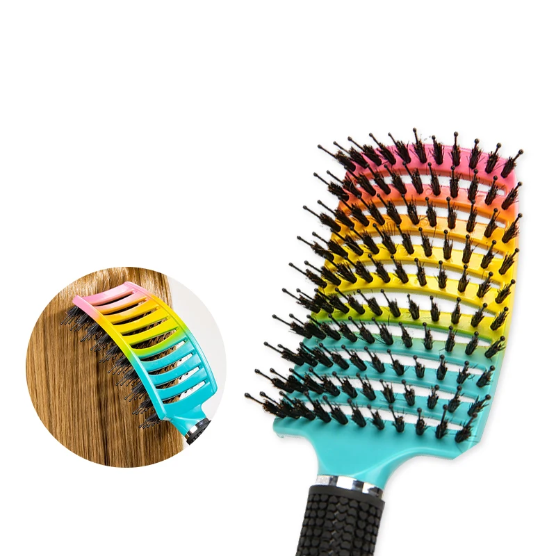 Magic Demelant Brush Bristle Nylon Hairbrush Wet Curly Detangle Anti-Static Hair Brush salon Professional hair styling tools