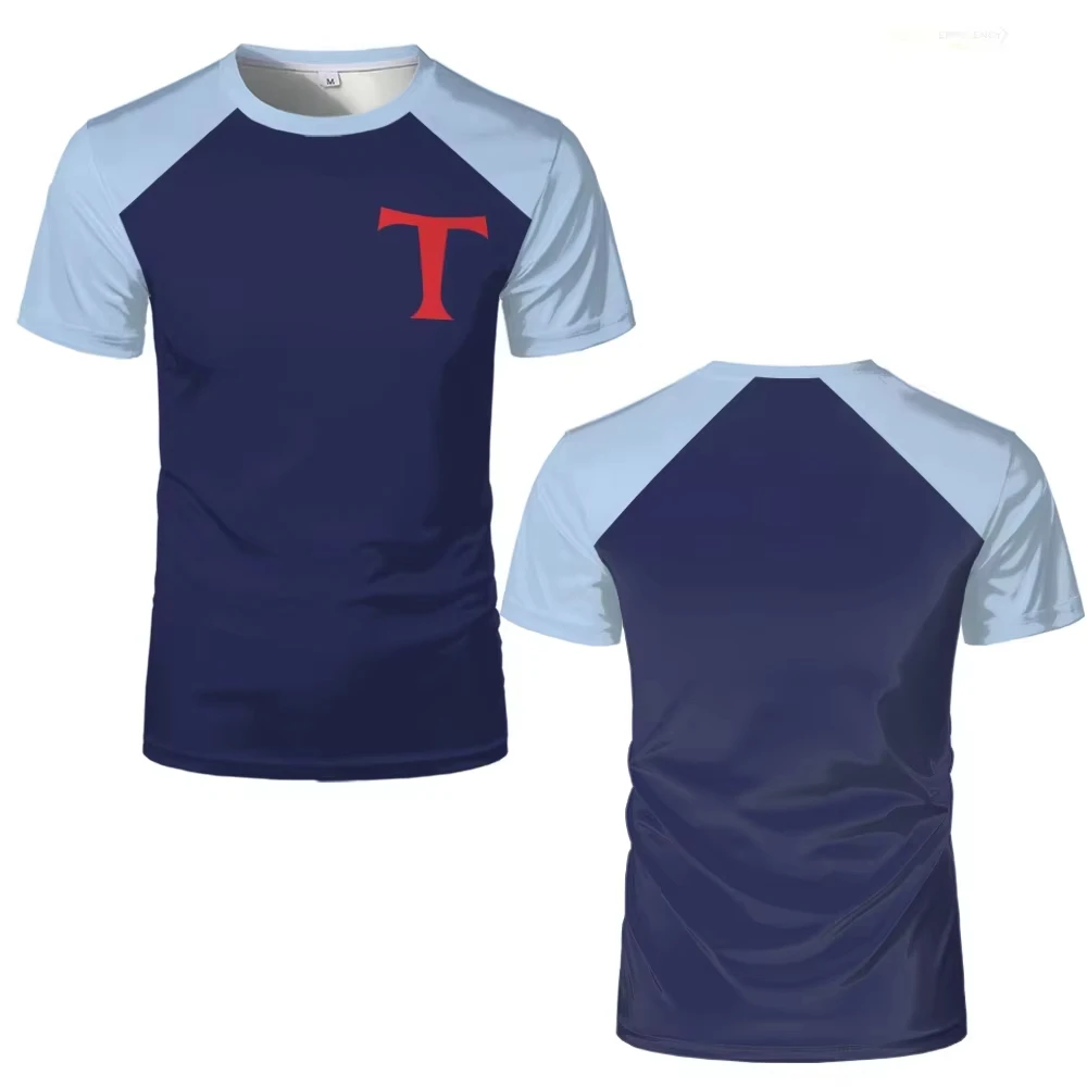 

Captain Tsubasa Printed T-shirt Summer Role Playing Breathable T-shirt Men's and Women's Casual Running Sportswear
