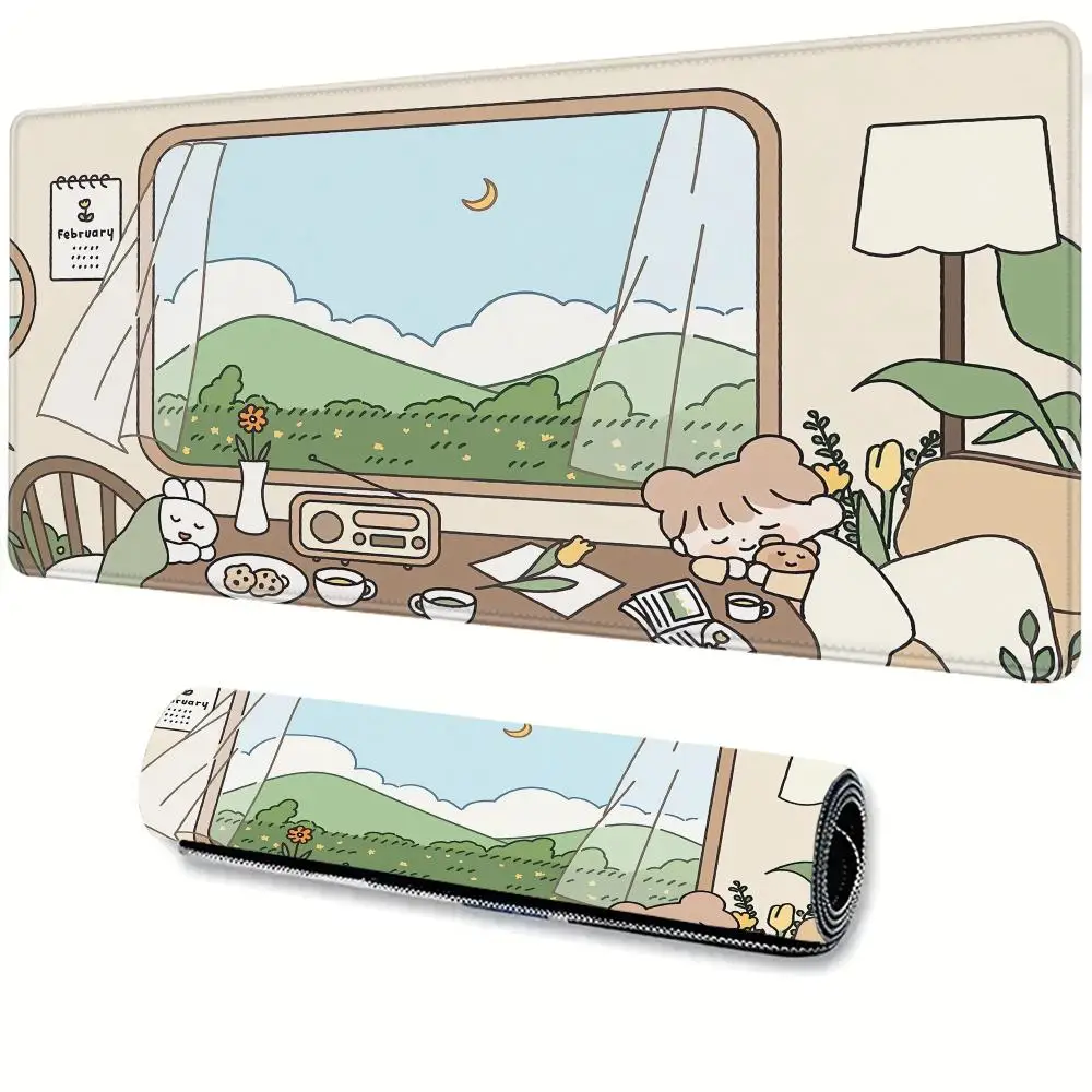 

Cute Mouse Pads Kawaii Gaming Mousepad Gamer Natural Rubber Mouse Mat Keyboard Mats Desk Pad Mousepads XXL 90x40cm For Computer