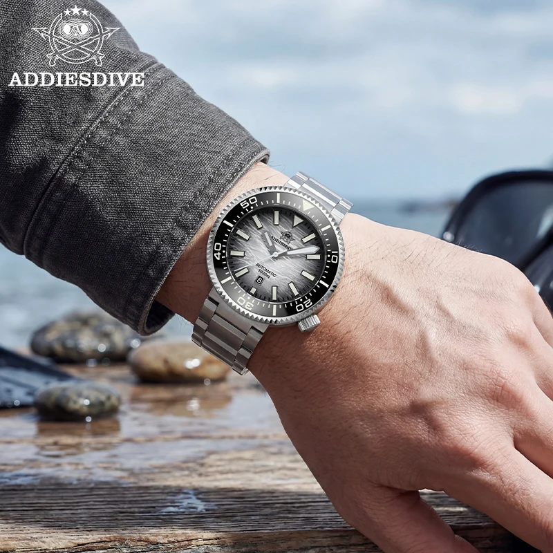 ADDIESDIVE New Men's Automatic Dive Watch Sapphire Crystal 3D Dial Ultra Bright Lume 1000m Water Resistance Men's Business Watch view 3