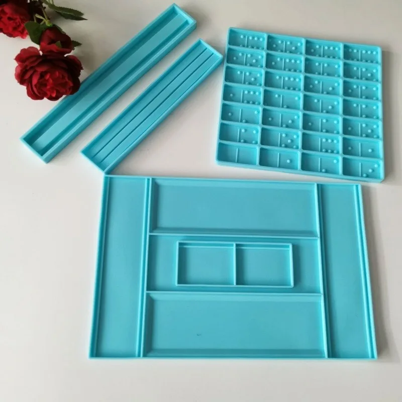 Dominoes Storage Box Silicone Mold DIY Jewellery Storage Box Resin Mold Crafts