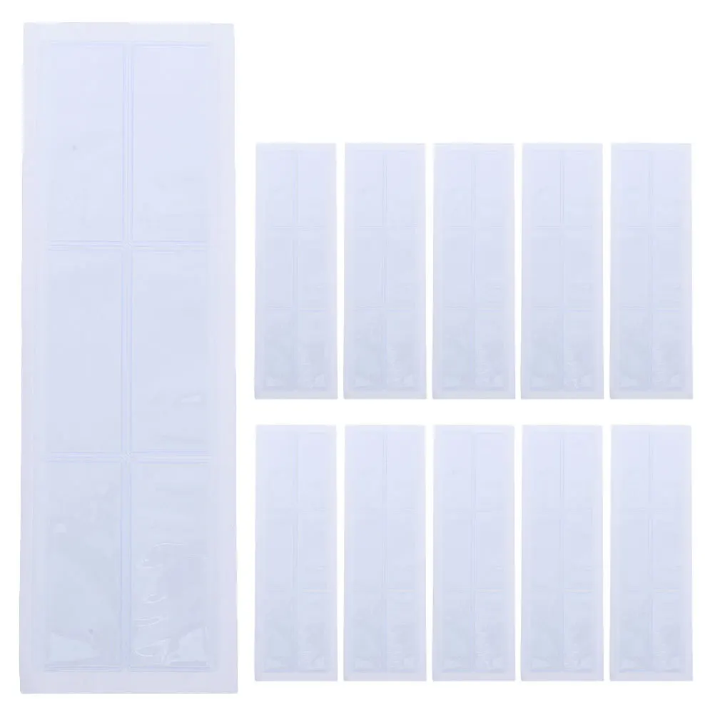 

40Sets Clear PVC Self Adhesive Label Holders Transparent Card Sleeves Shelf Organizer for Office Library Warehouse