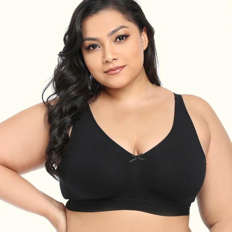 

Women Tops stick on Bra Plus Size Seamless Bra Underwear Wireless Bralette Brassiere femme Bra B C D E F 44 46 48 50