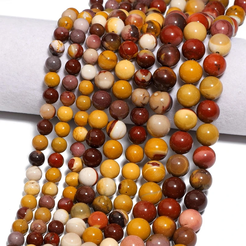 Natural Stone Beads Mookaite Gem Beads Round Loose Spacer Bead For DIY Jewelry Making Bracelet Necklace 4/6/8/10/12mm