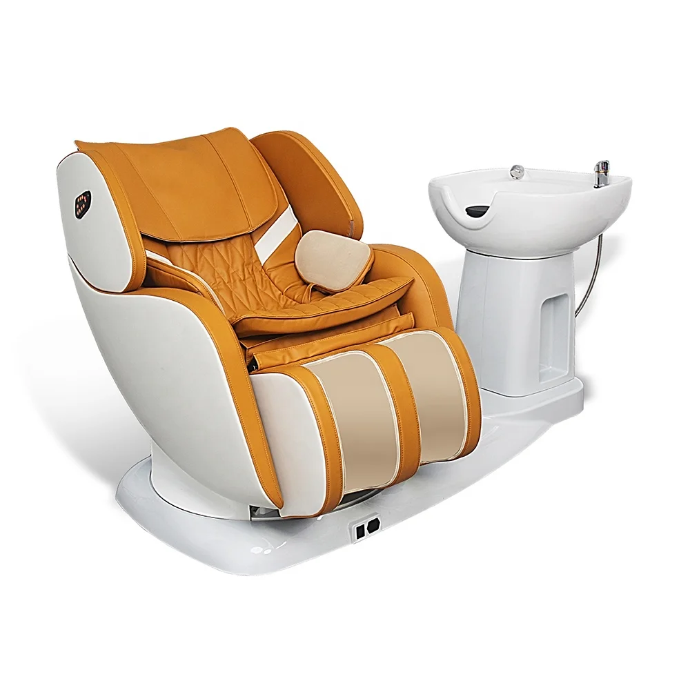 Professional modern luxury beauty salon furniture shampoo bed electric body shiatsu massage shampoo chair