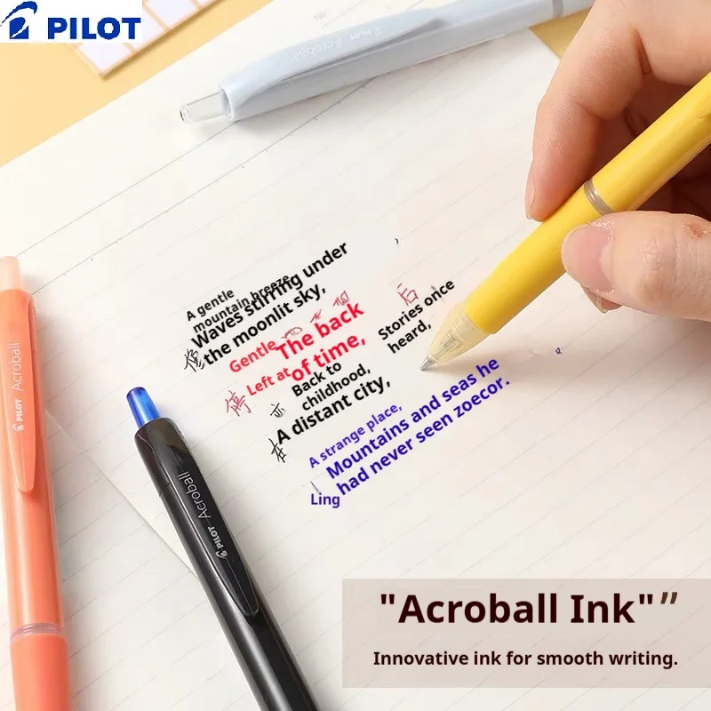 

Шариковая ручка Japan Pilot Acro Smooth-Glide, высококачественные канцелярские принадлежности, 0,5/0,7 мм, разноцветные чернила на масляной основе, минималистичный стержень, прозрачный