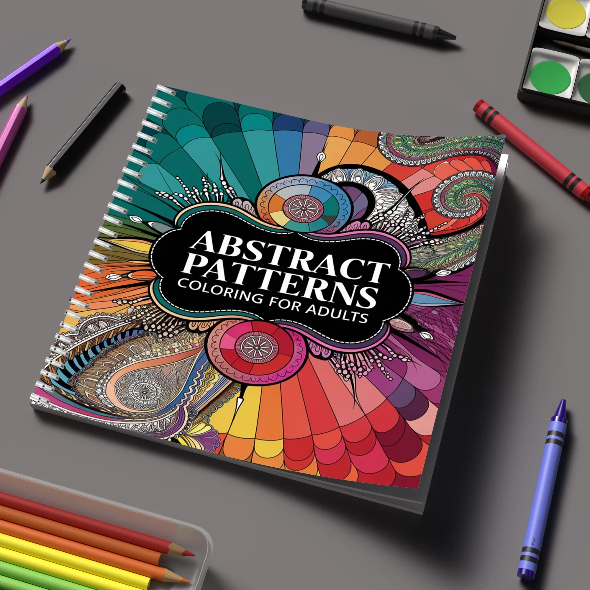 Libro para Colorear con Patrones Abstractos para Adultos, Regalo de Cumpleaños, Material Escolar, Libro de Dibujo Bonito para Adultos