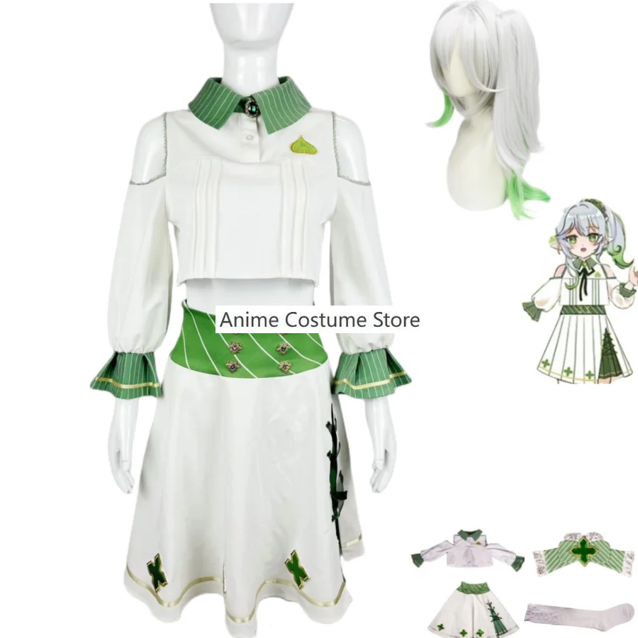 Anime Game Genshin Impact Nahida Blessed One of Wisdom, Mahakusaladhamma Lesser Lord Kusanali Cosplay Costume Doujin JK Niform