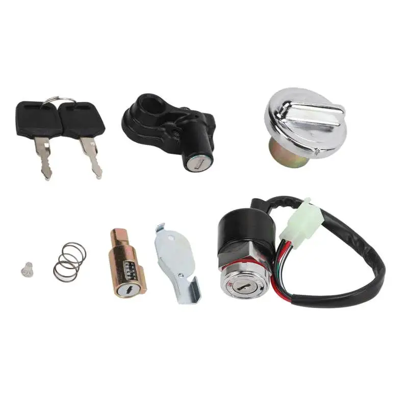 

Motorbike for repair Replacement Ignition Switch Cap Set Helmet Lock, Alloy Metal Parts for dax Skyteam 50cc 125cc