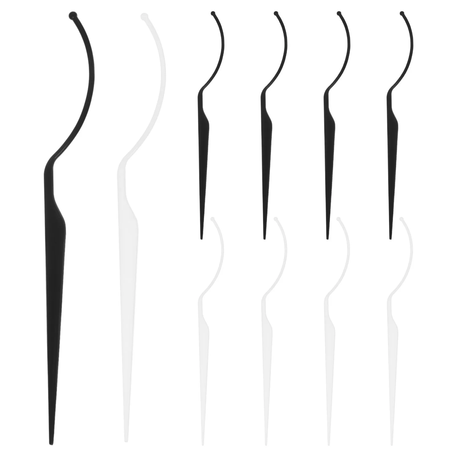 Bâton d'affichage de faux cils, support en Fiber acrylique pour outil d'affichage, support d'affichage de cils transparent et robuste, 10 pièces