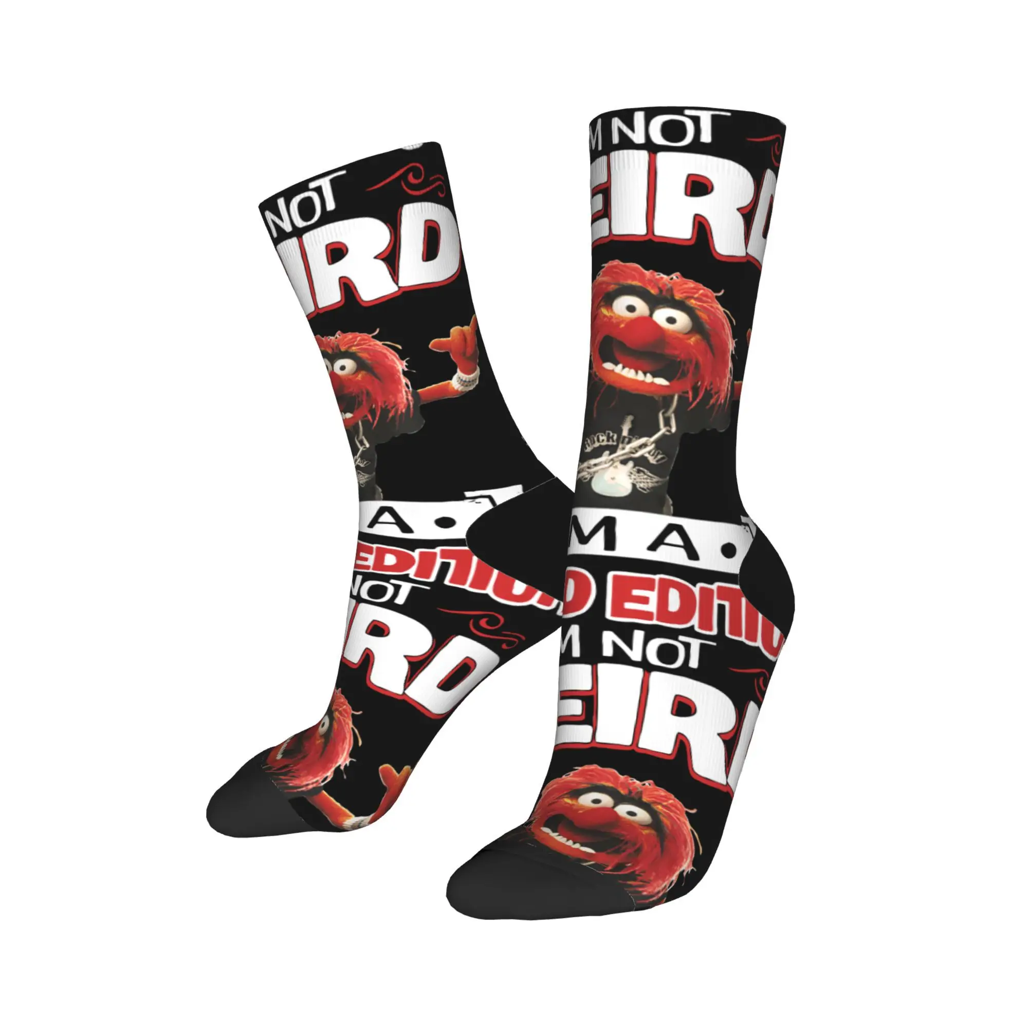 Retro Muppet Show Animal Rock I'm Not Weird I'm A Limited Edition Soccer Socks Polyester Crew Socks for Unisex Non-slip