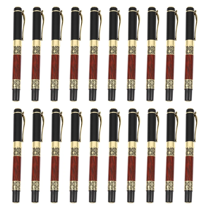 20X Chinese Classical Roller Ball Pen Elegant Golden Metal Ballpoint Pen For Office Business Signature School Gift