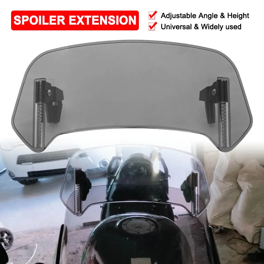 

Adjustable Universal Wind Deflector Spoiler Extension Windshield Windscreen For Honda X-ADV750 CTX700 CB500X NC 750 X/S CBR125R