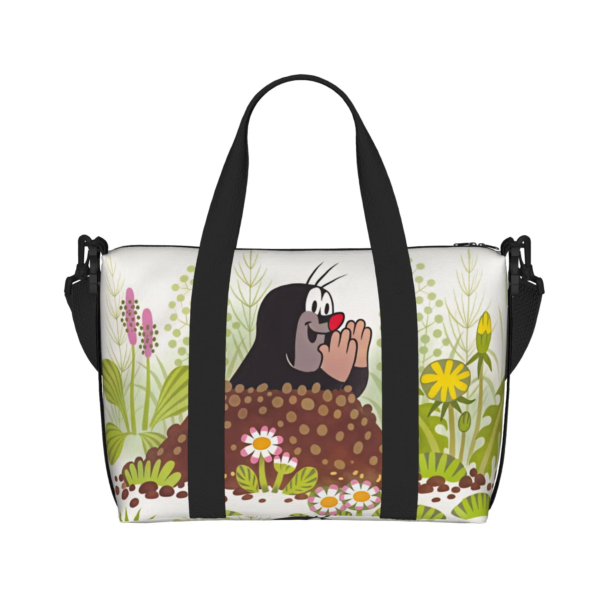 Custom Large Krtek Krtecek T-The L-Little M-Mole Anima Tote Bag Women Cartoon Shoulder Shopper Beach Gym Travel Bag
