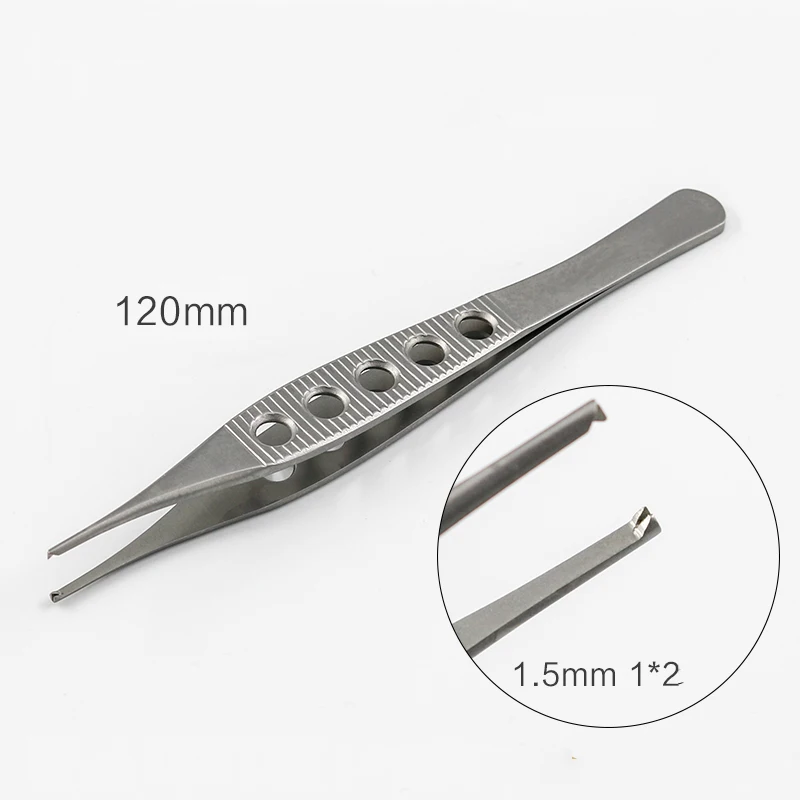 Ophthalmic Microinstruments Tweezers Ding Tweezers Cosmetic Plastic Tools Double Eyelid Stainless Steel Toothed Tweezers