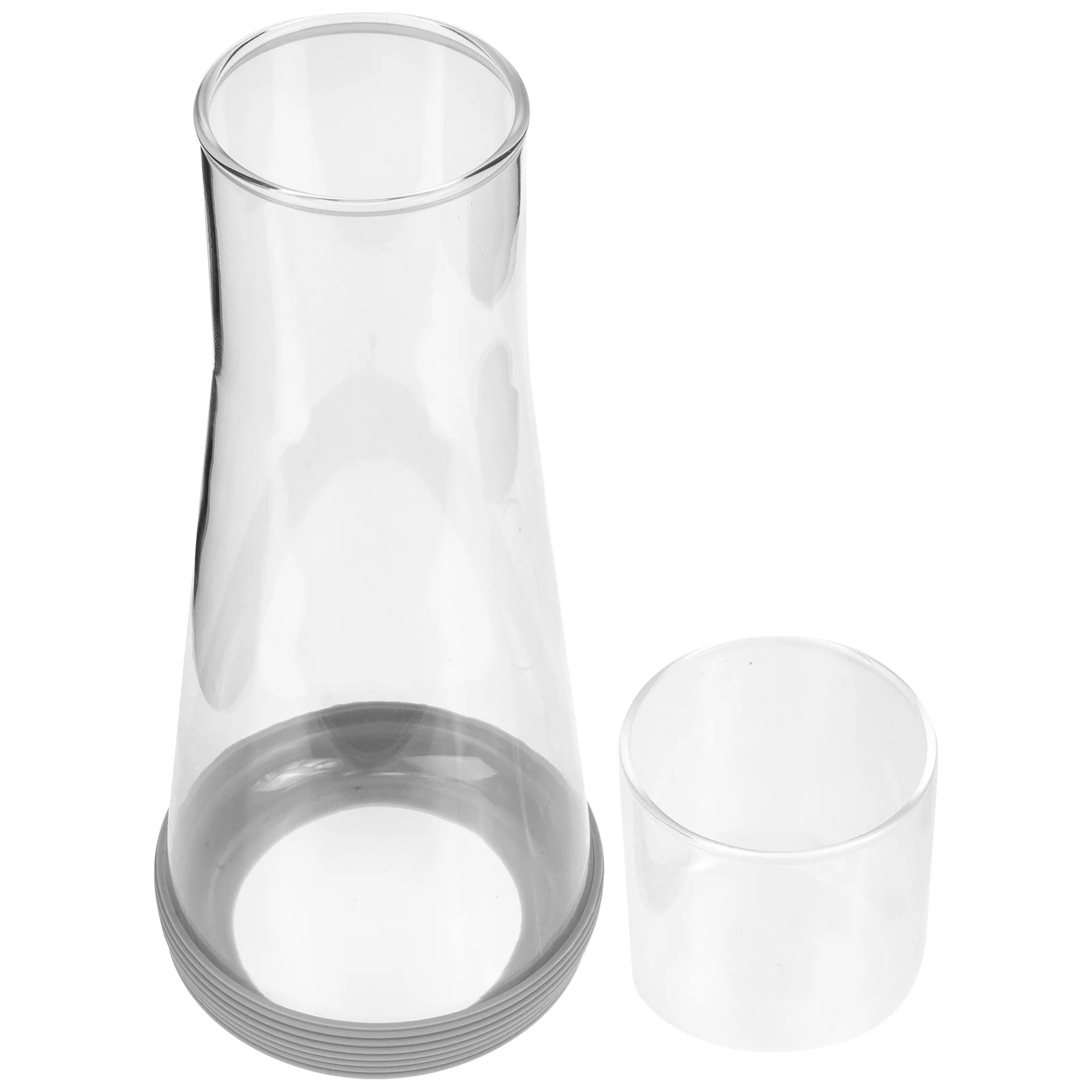 

1Set Transparent Glass Carafe High-End Cold Water Kettle for Bedroom Dining Picnic Party Food-Safe Drink Server Elegant Home
