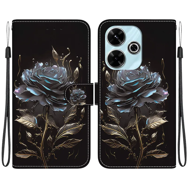 Wallet Card Stand Magnetic Flip Case For Xiaomi PocoM6 4G Poco M6 C65 X6 F6 Pro PocoF6 5G 2024 Coque Etui Leather Phone Cover