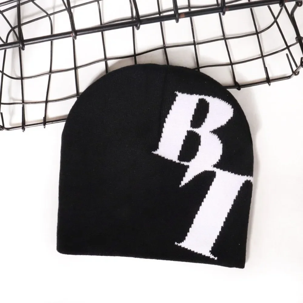 Hip Hop Printing Knitting Cap Hat Fiber Keep warm Cold Cap Y2k Couple Warm Hats Men Women
