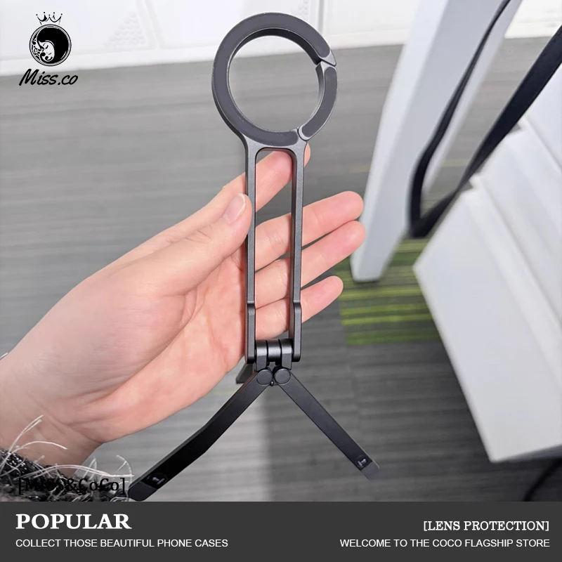 

Universal Carabiner-Mounted Phone Tripod Stand for iPhone 17/16/15/14/13/ Pro Max Magnet Desk Mount Outdoor Travel Vlog Handle