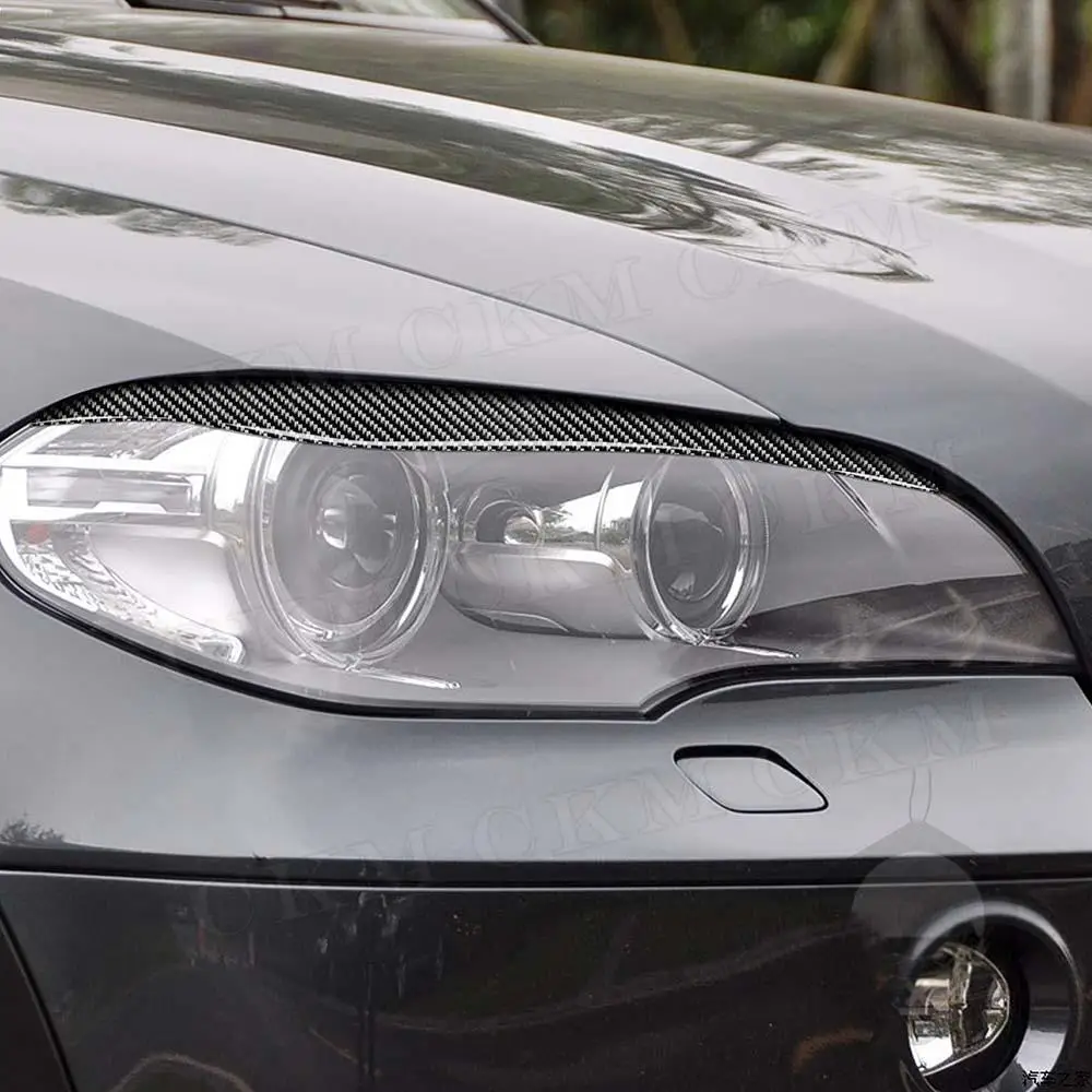 

Материал из углеродного волокна для BMW X5 E70 2010 2011 2012, комплекты кузова, передний бампер, губа, противотуманная фара, брови, украшение интерьера автомобиля