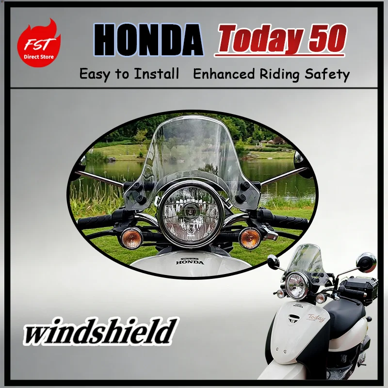 

Ветровое стекло OEM для Honda Today 50cc, антибликовое, HD-качество, для ежедневных поездок, новое, литое, для мотоцикла
