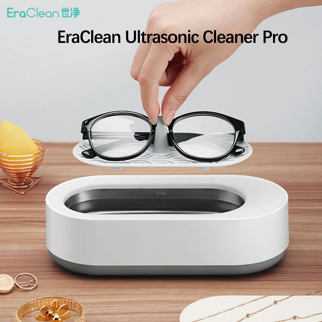 EraClean Ultrasonic Cleaner Pro Rechargeable Cleaning Machine 45000Hz High Frequency Vibration Cleaner Jewelry Glasses Watch