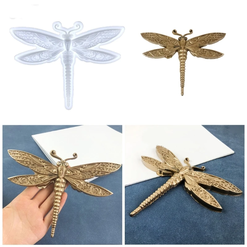 Embossed Dragonflies Pendant Silicone Mold Handmade Epoxy Resin Molds Wall Bedroom Decoration Ornament Making Supplies