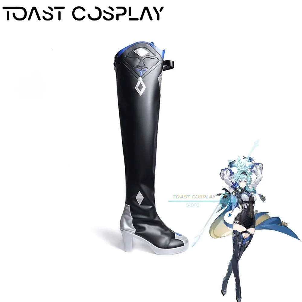

Eula GenshinImpact Cosplay Shoes Anime Game Cos Boots Comic Eula Cosplay Costume Prop Shoes for Con Halloween Party