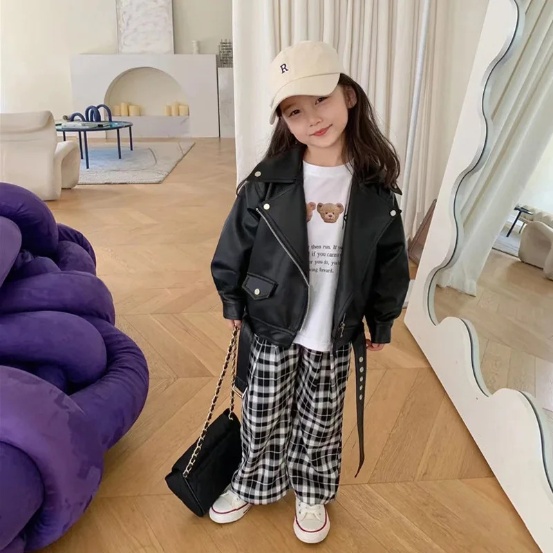 

Boy Girl Coat Jacket New Kids Spring Autumn Fashion Locomotive Short Tide Korean Style Active