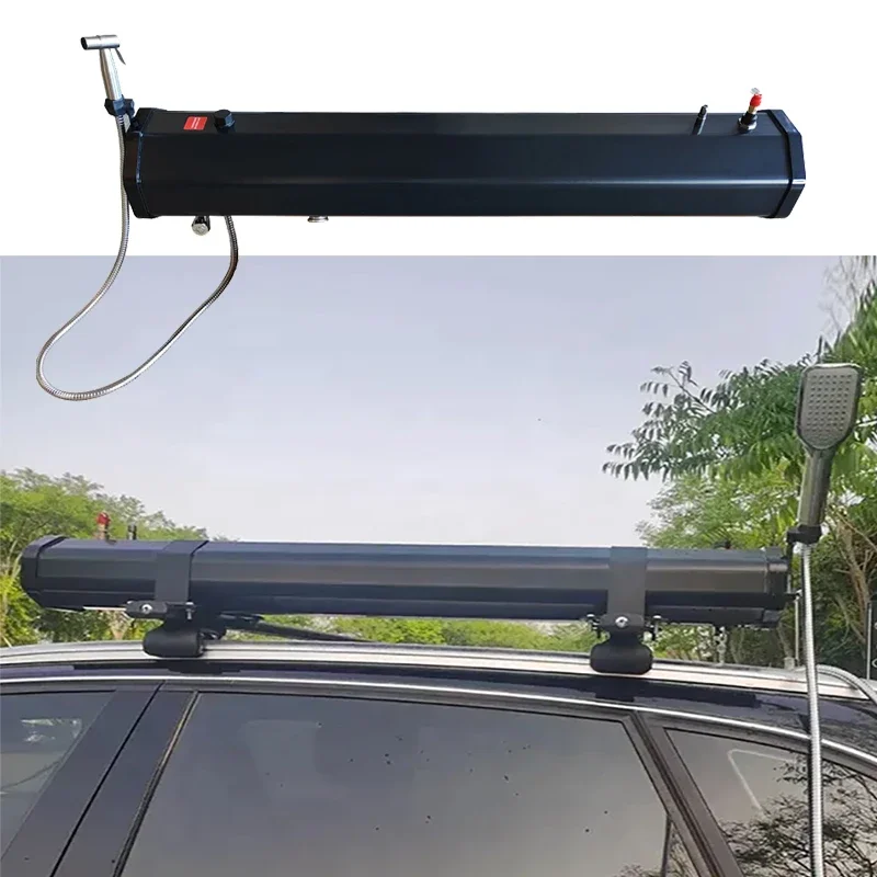 Outside Car Road Shower Car Roof Extended Pressurized Road Shower Car Water Tank Solar Heated Roof Water Tank