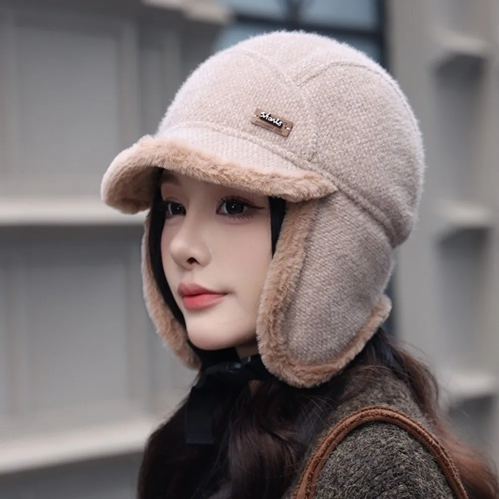 

Новая высококачественная модная прочная повседневная ветрозащитная зимняя шапка, утолщенная теплая шапка из искусственного меха, шапка-бомбер с бархатной подкладкой для женщин
