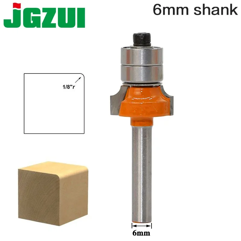 1pc High Quality Roundover Bit with Bearing 6mm shank Dovetail Router Bit Cutter woodworking Tool RCT