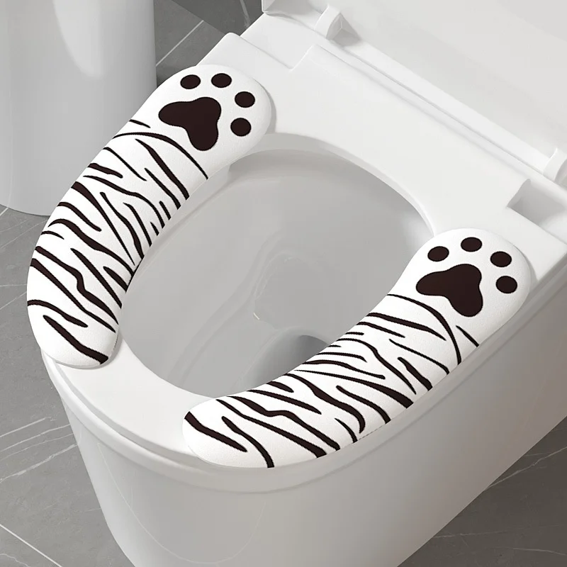 

Bear Paw Toilet Seat Cushion Household Toilet Sticker Washer Universal Summer Spring Fall Winter Four Seasons Paste