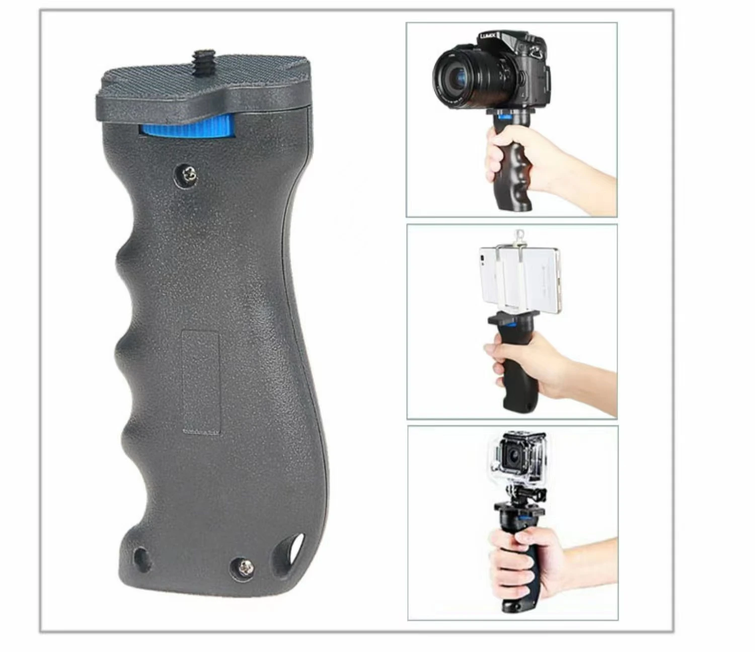 Action Camera Hand Grip Ergonomic Pistol Handle for Sony X3000 X1000 Xiaomi Yi 4K 4K+ Mijia Sports Camcorder Stabilizer Holder