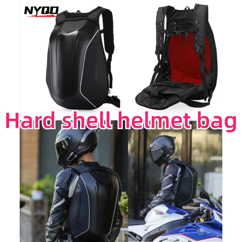 

Cool and Trendy Hard Shell Motorcycle Riding Bag That Can Hold Full Helmets Outdoor Expandable Waterproof Motorcycle Bag