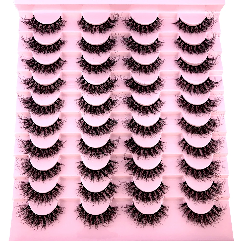 Nuovo 20 paia ciglia finte naturali ciglia finte trucco lungo ciglia di visone 3d estensione ciglia ciglia di visone per la bellezza