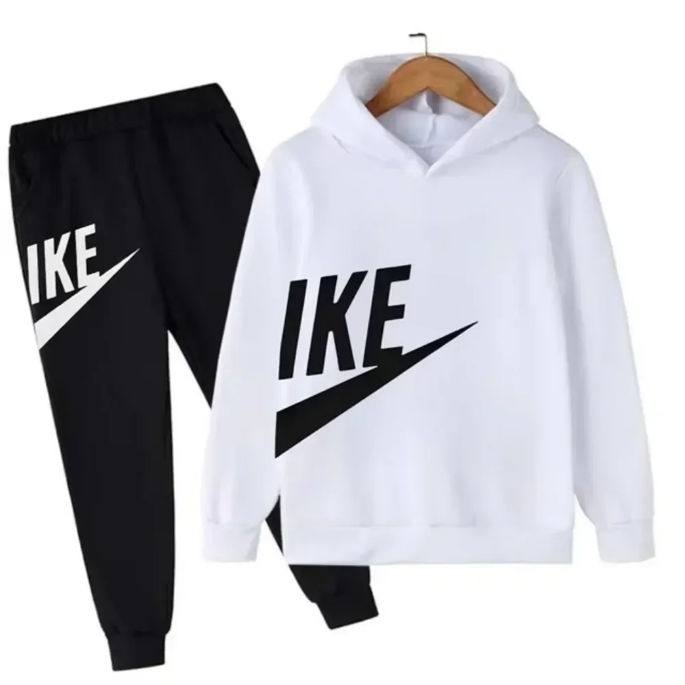 

Роскошный зимний и осенний мужской комплект из теплой флисовой куртки и брюк с принтом и капюшоном — комплект из 2 предметов — Essential Men's Outfi