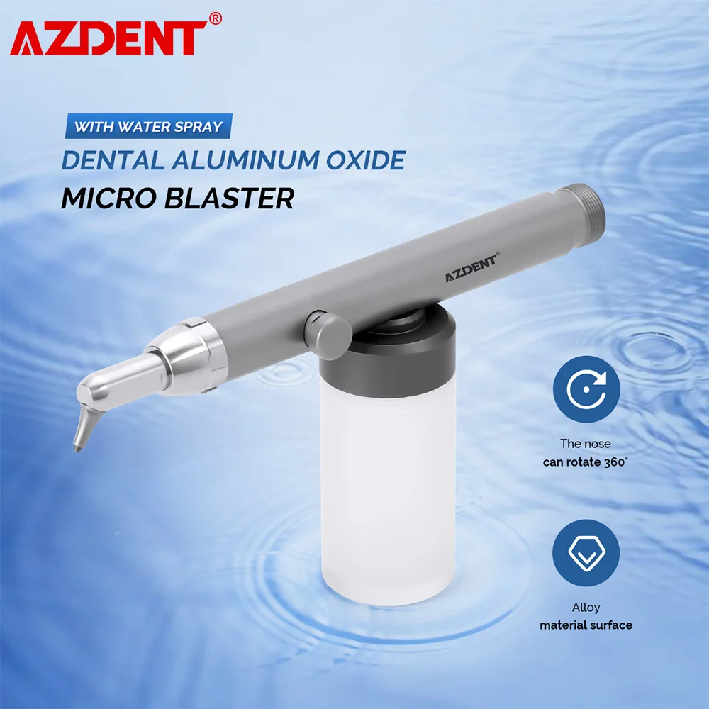 AZDENT Dental Aluminum Oxide Micro Blaster Microetcher Sandblasting Gun With Water Spray 2in1 Dentist Equipment