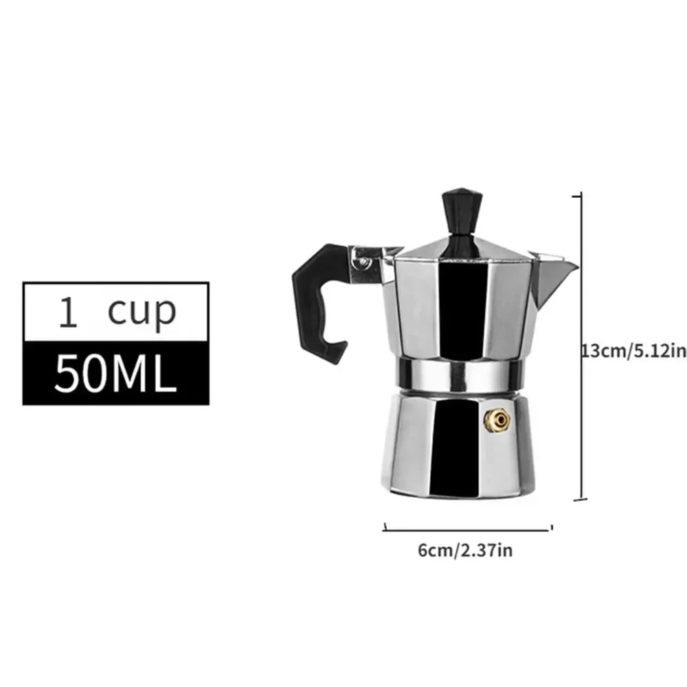 คลาสสิกอิตาเลี่ยน Espresso Maker อลูมิเนียม Cafe อุปกรณ์เสริม 50/100/150/300/450ml - อิตาเลี่ยนกาแฟเครื่อง