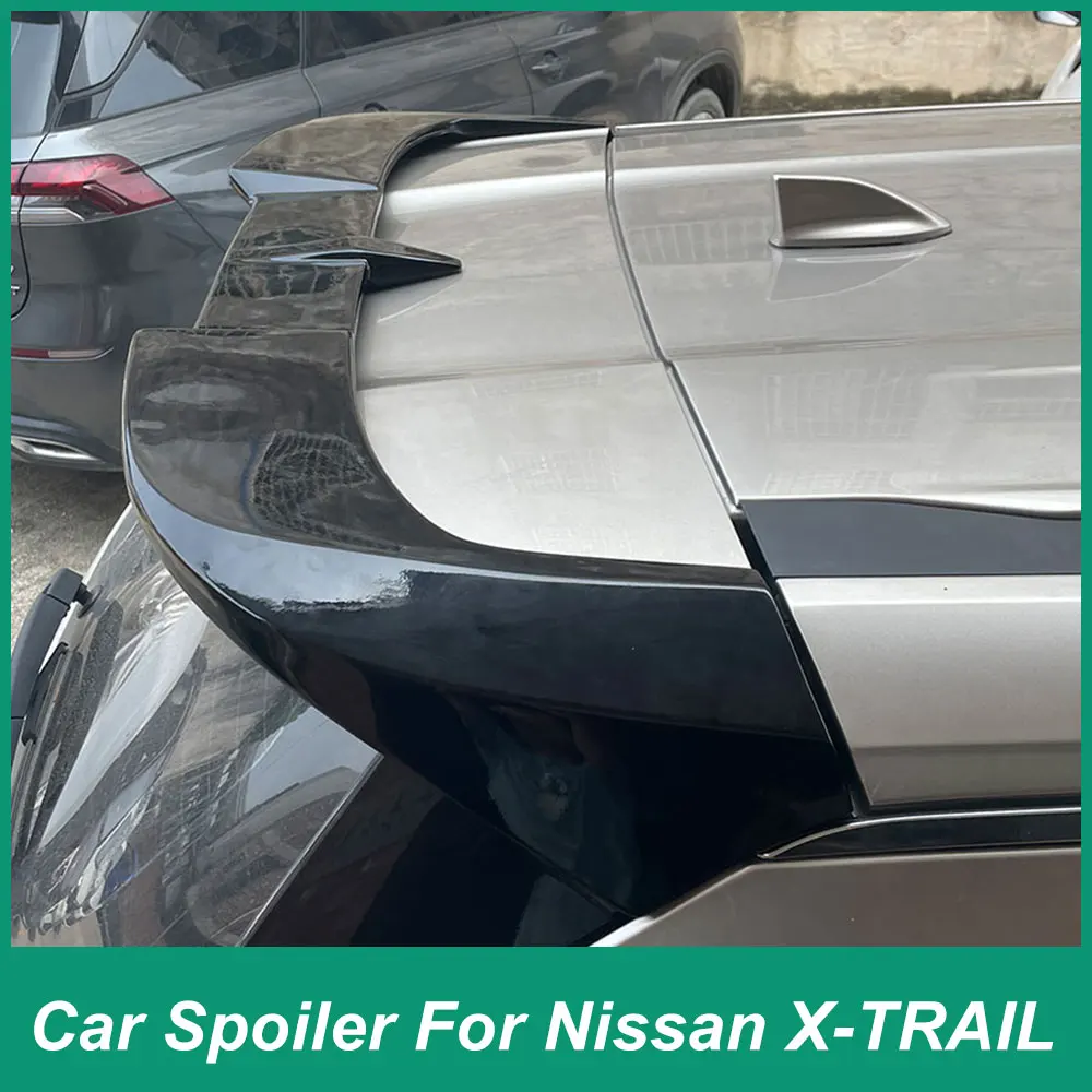 For Nissan X-Trail 2021-2024 Rear Luggage Lid Flap Spoiler Top Duck Tail FRP Material Carbon Fiber Black Carbon Automotive Acces